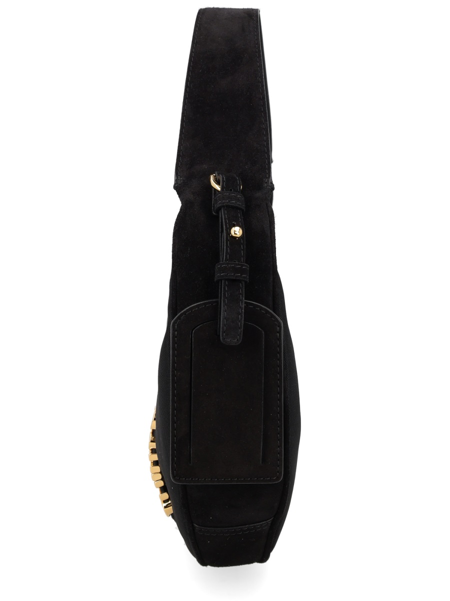 Moschino Carry Me Crescent Shaped Shoulder Bag Zwart