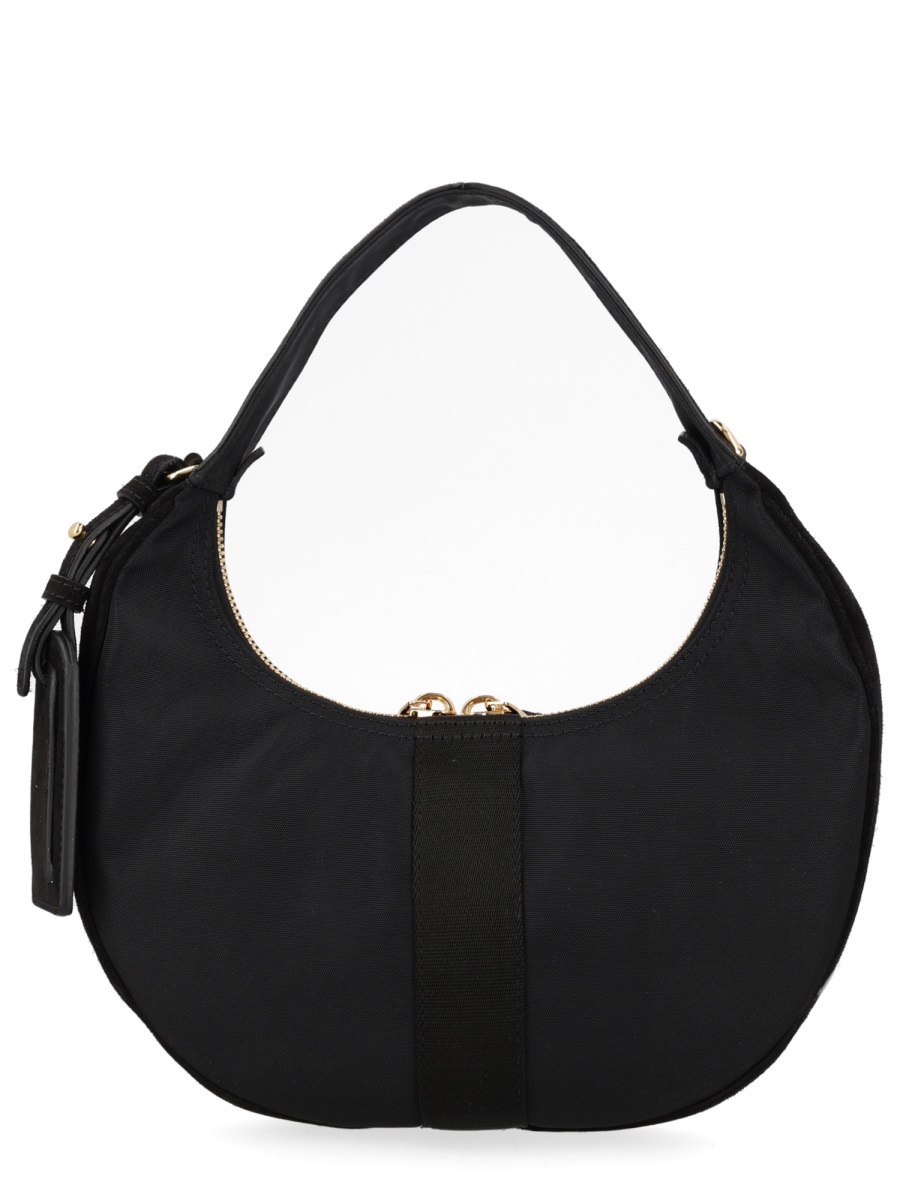 Moschino Carry Me Crescent Shaped Shoulder Bag Zwart