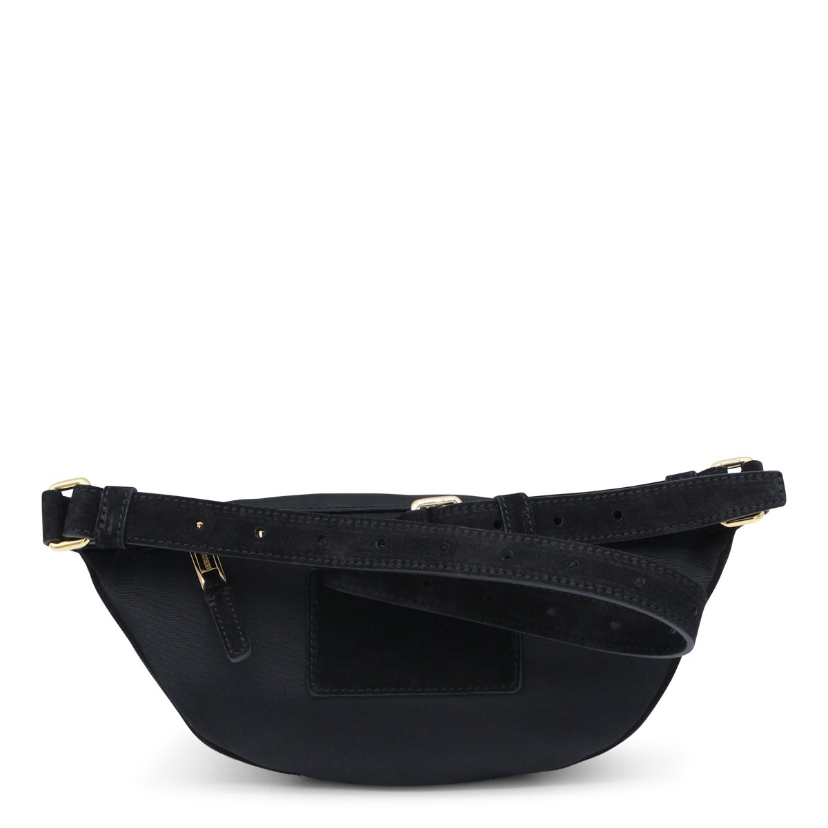 Moschino Black Belt Bag with Gold Hardware Zwart