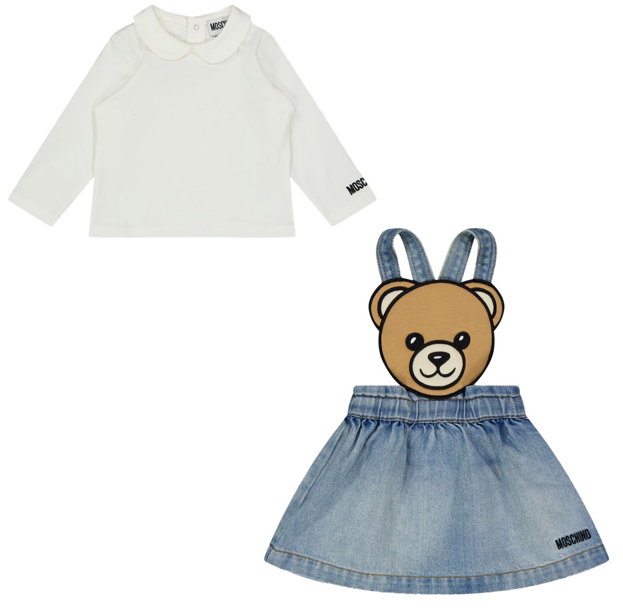 Moschino Moschino Baby Meisjes Jurk In Jeans Blauw