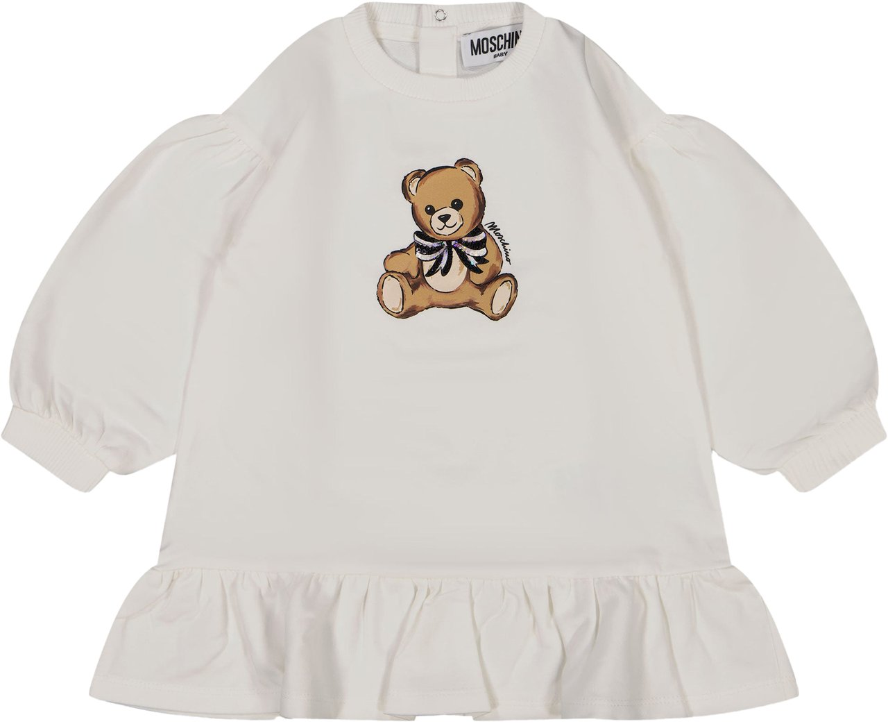 Moschino Moschino Baby Meisjes Jurk In Off White Wit