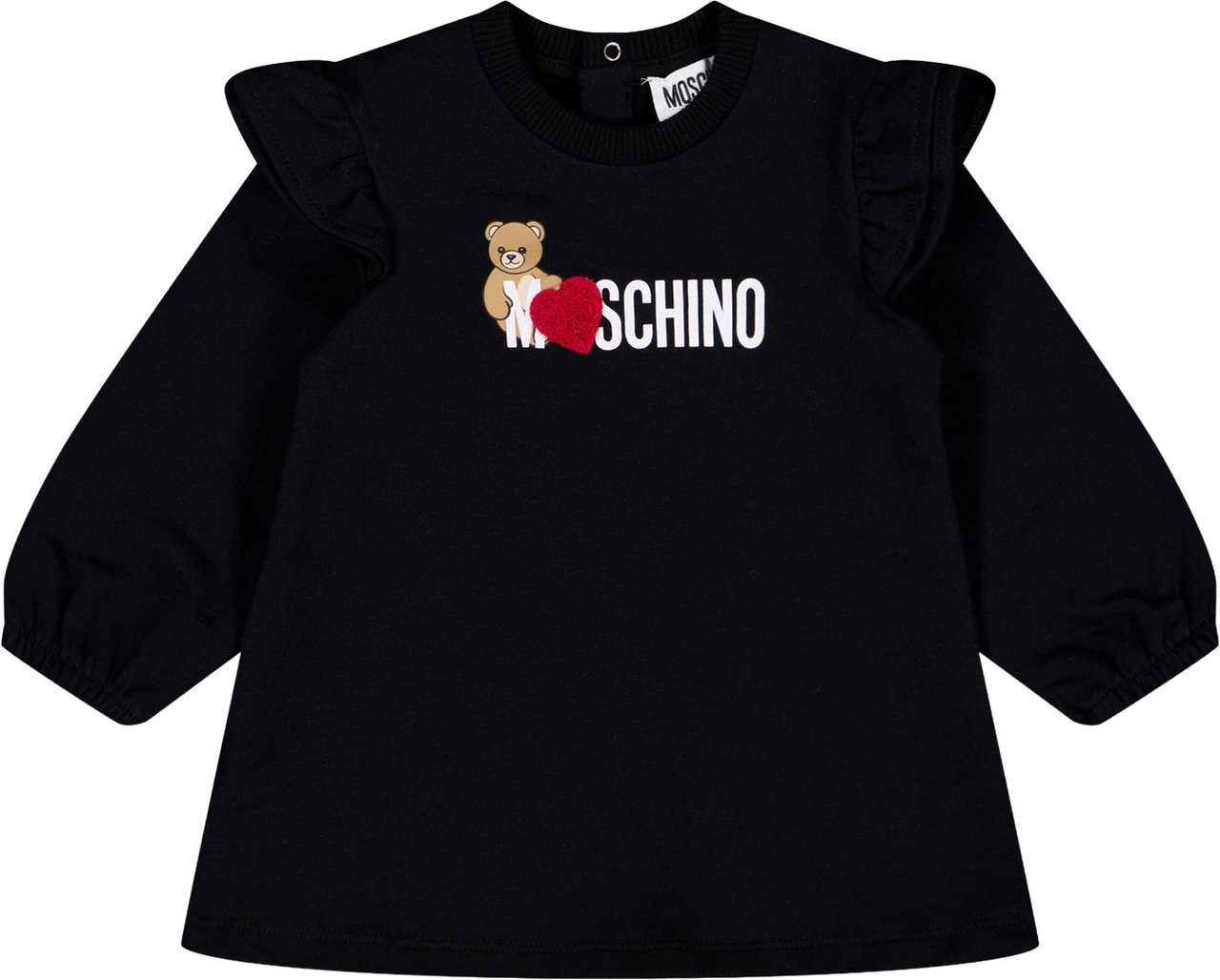 Moschino Baby Meisjes Jurk In Zwart Zwart