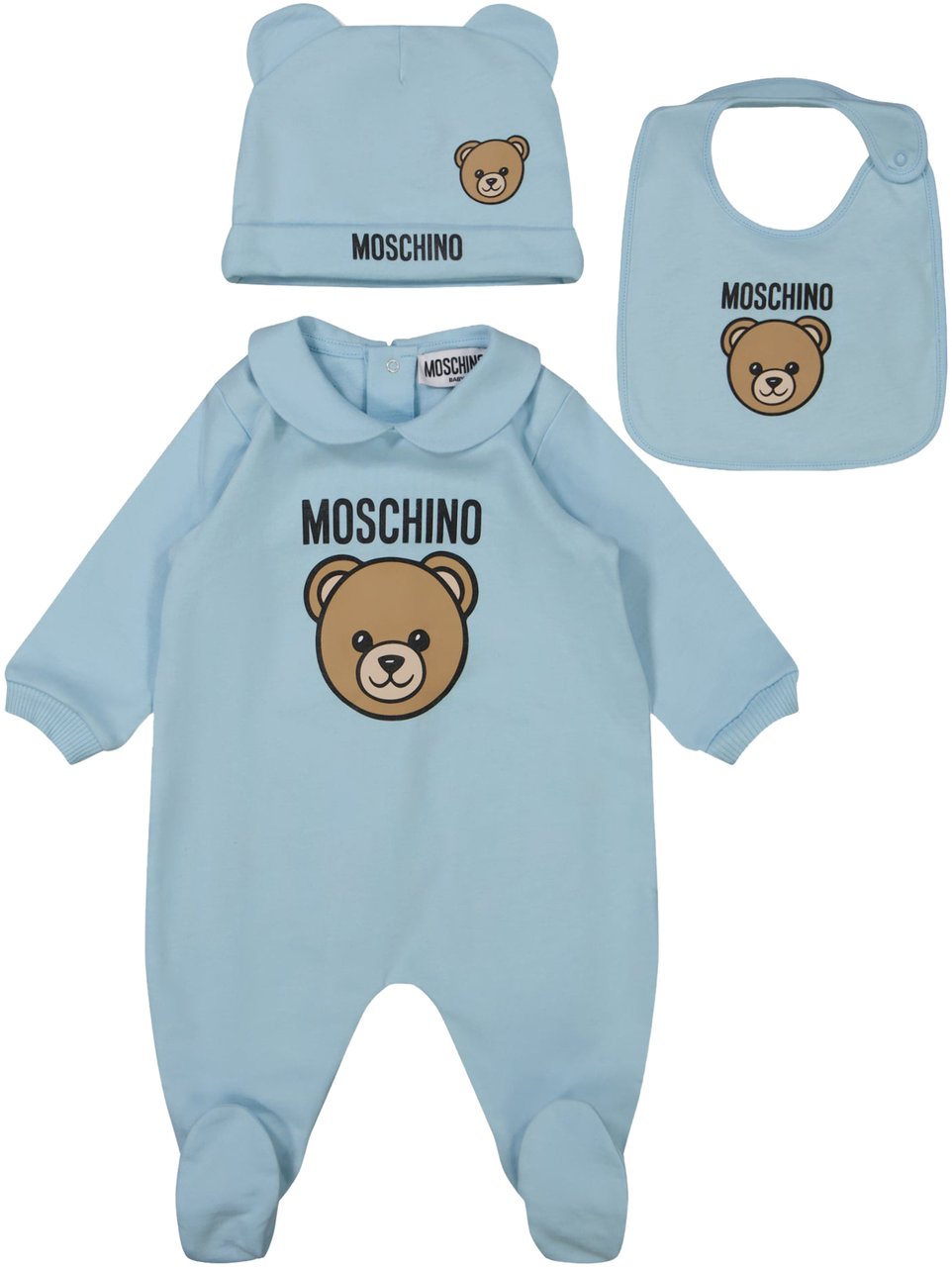 Moschino Moschino Baby Unisex Boxpakje In Licht Blauw Blauw
