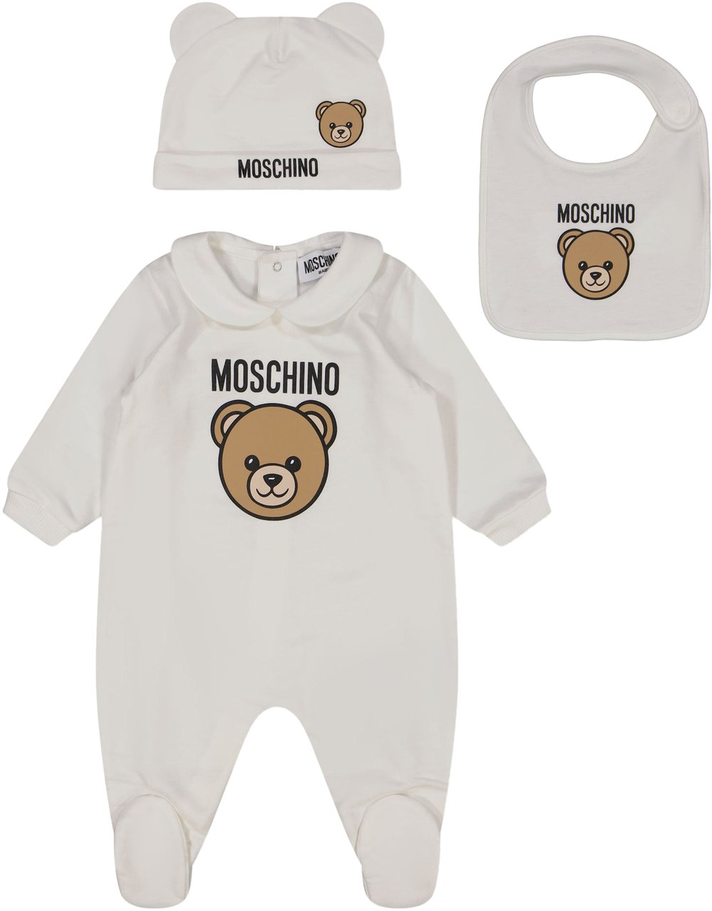 Moschino Moschino Baby Unisex Boxpakje In Off White Wit