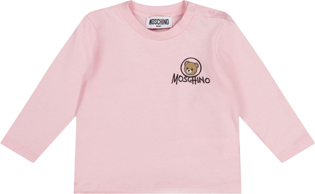 Moschino Baby Unisex T-Shirt In Licht Roze Roze