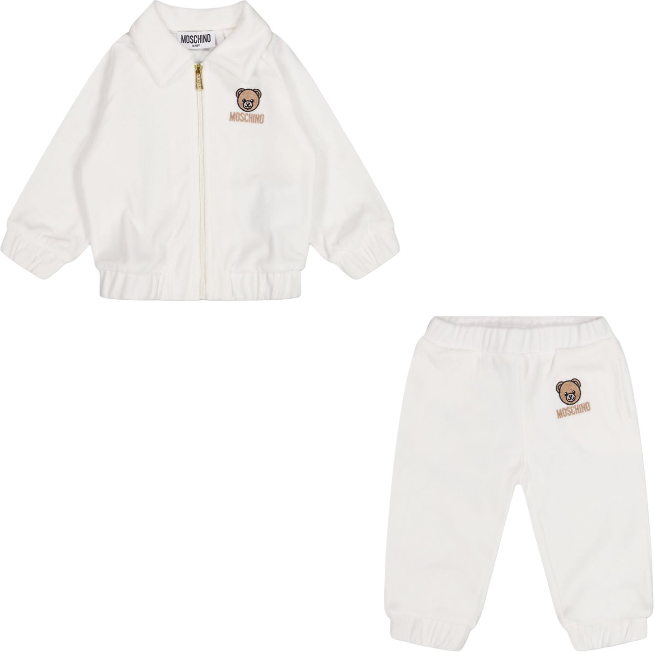 Moschino Baby Unisex Joggingpak In Off White Wit