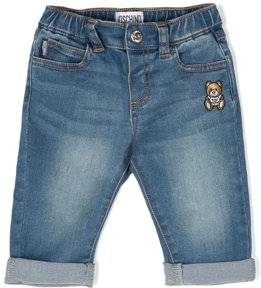 Moschino pantalone lungo blue Blauw