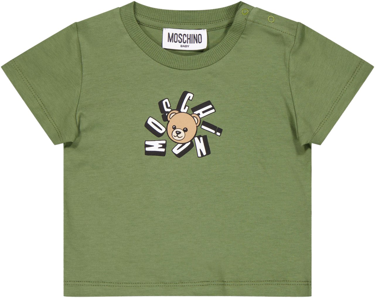 Moschino Moschino Baby Unisex T-Shirt In Army Groen