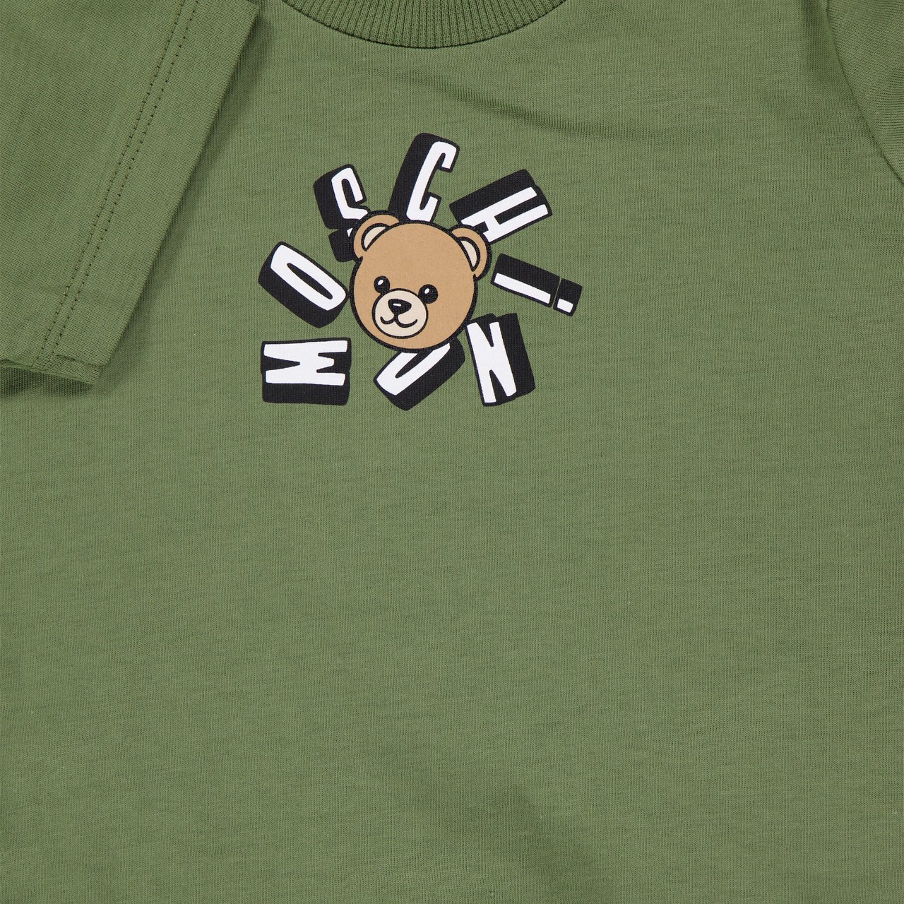 Moschino Moschino Baby Unisex T-Shirt In Army Groen