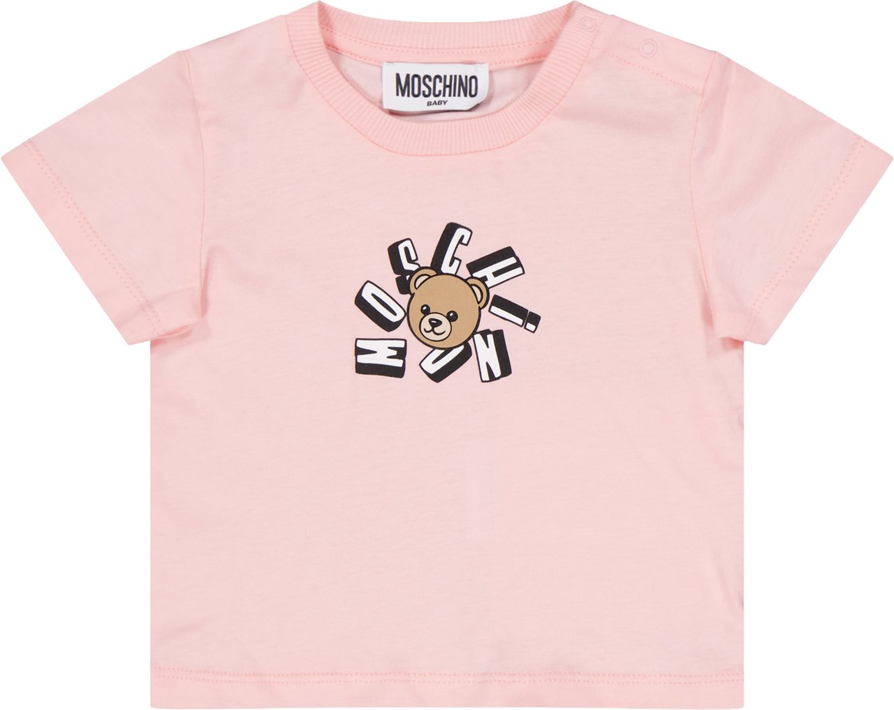 Moschino Baby Unisex T-Shirt In Licht Roze Roze
