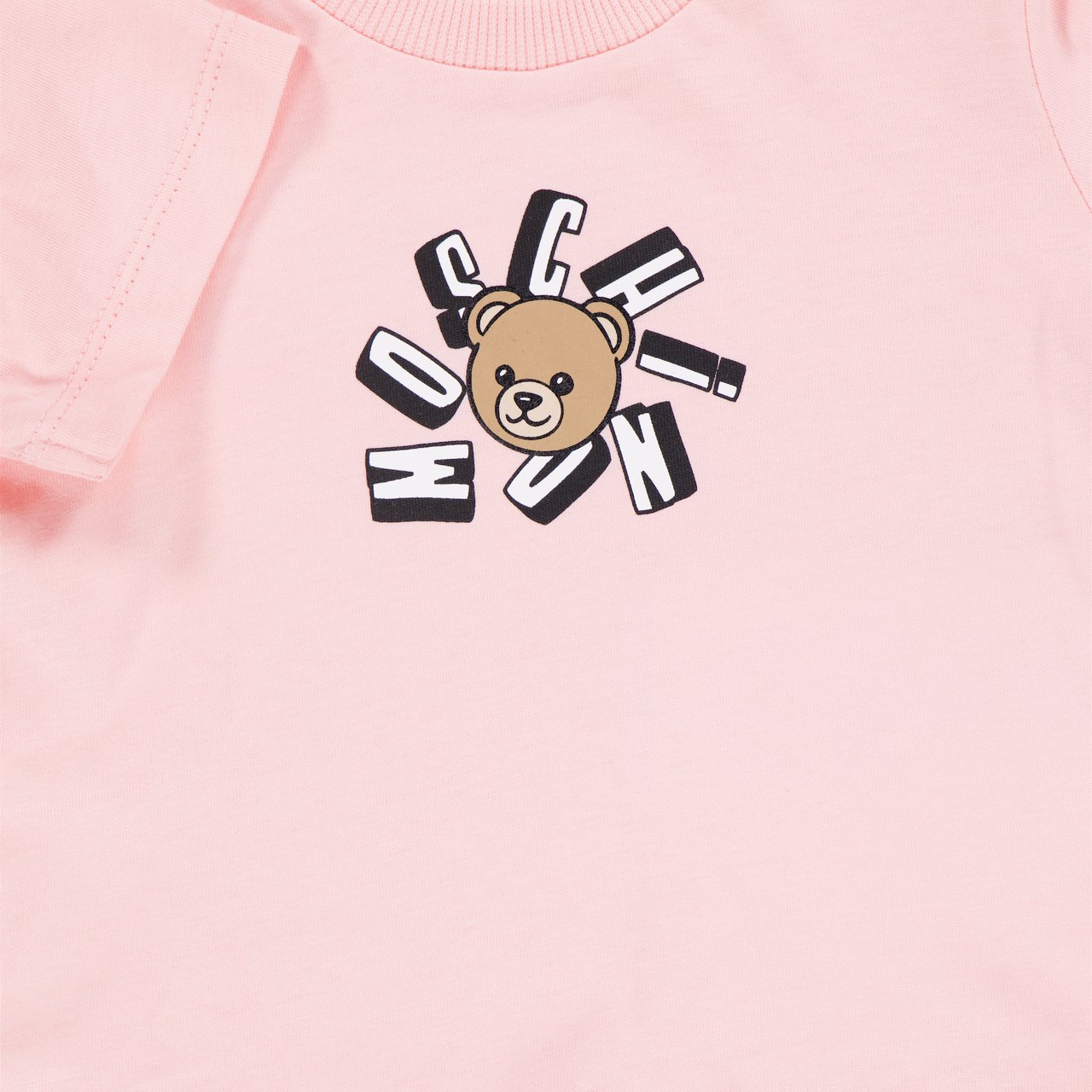 Moschino Baby Unisex T-Shirt In Licht Roze Roze