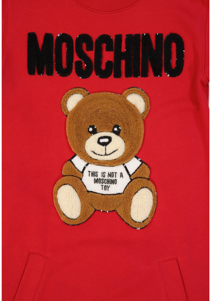 Moschino Moschino Couture Cotton Teddy Dress Rood