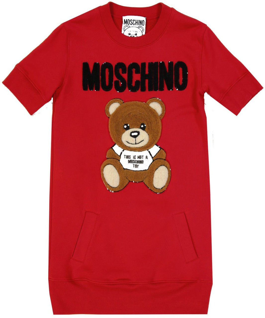 Moschino Moschino Couture Cotton Teddy Dress Rood