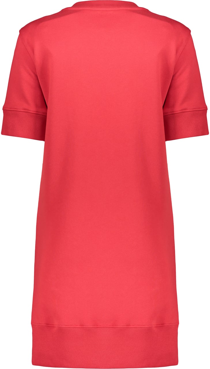 Moschino Logo print cotton sweatdress Rood