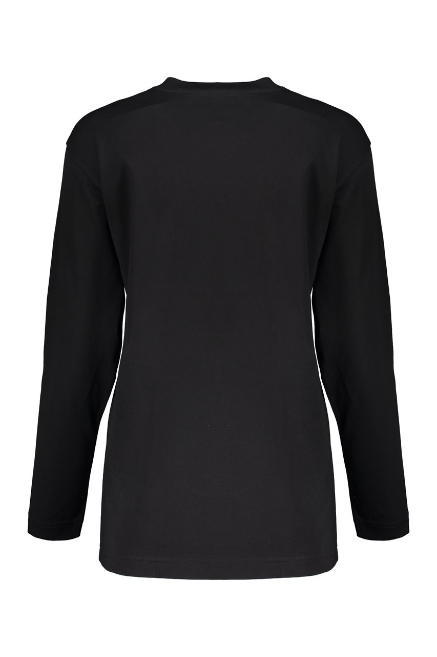 Moschino Logo cotton t-shirt Zwart