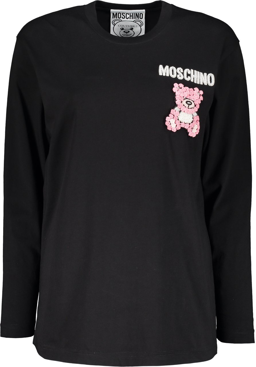 Moschino Logo cotton t-shirt Zwart