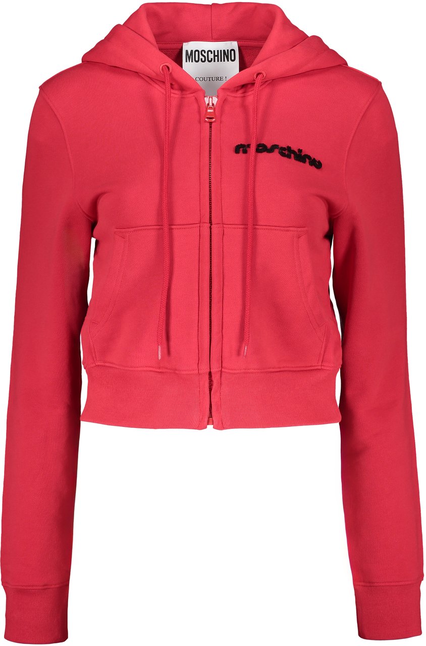 Moschino Full zip hoodie Rood