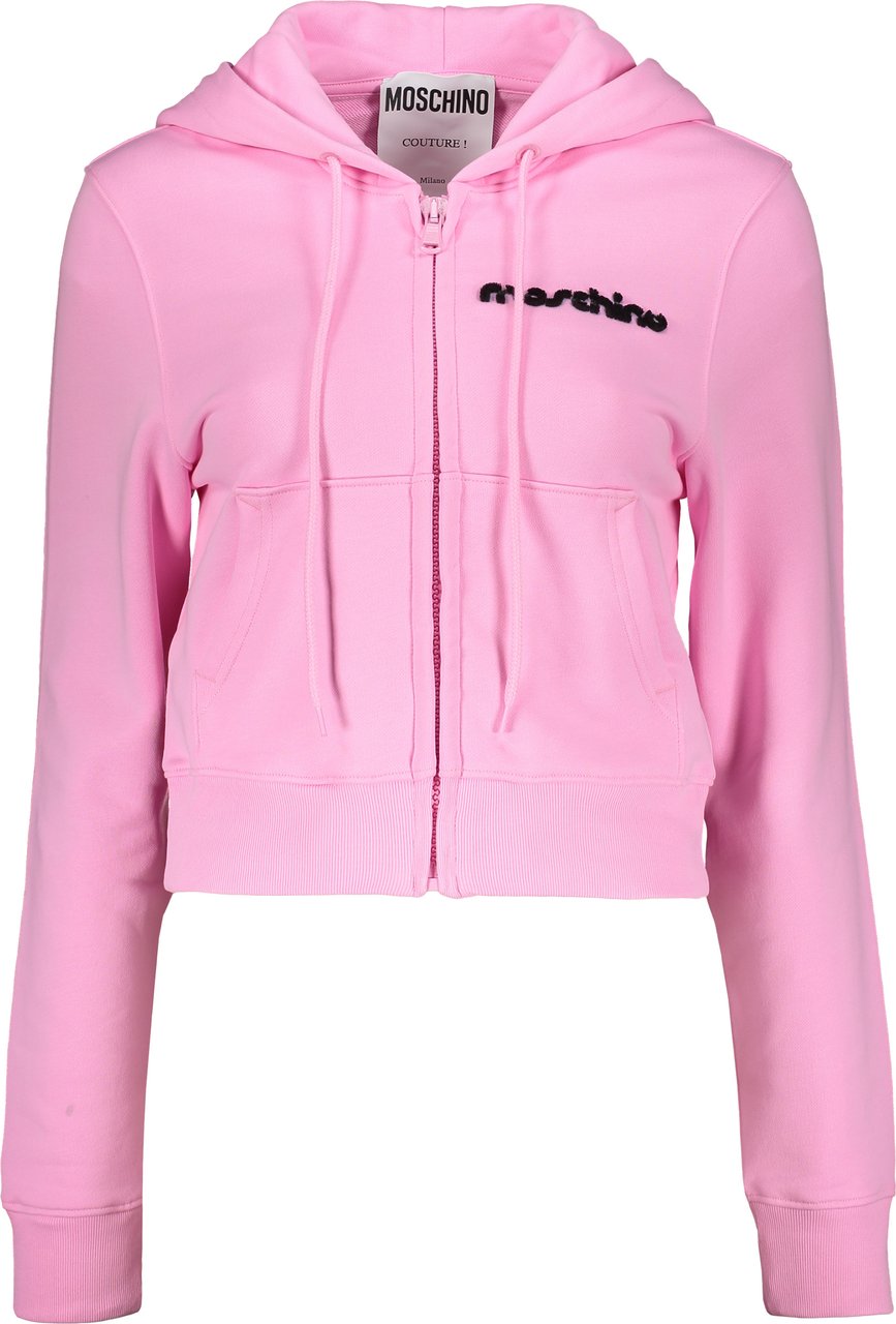 Moschino Full zip hoodie Roze