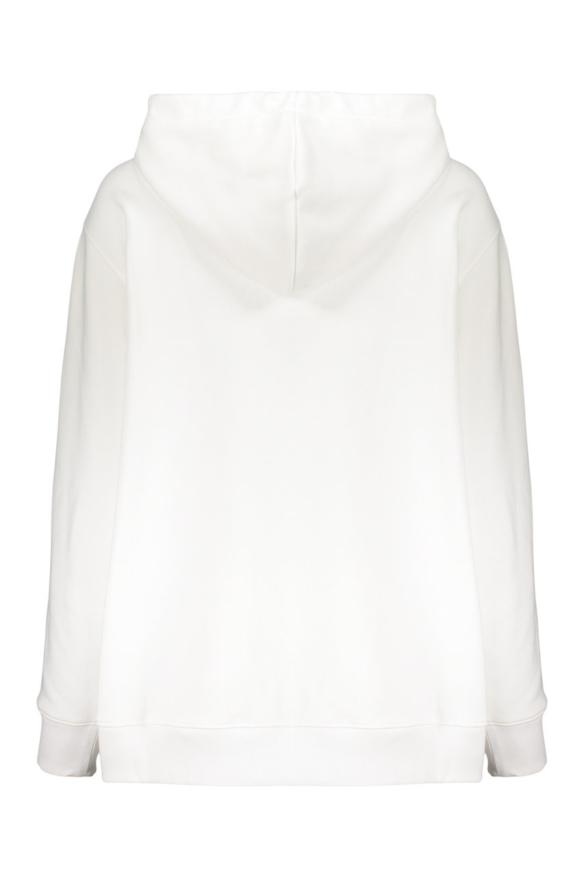 Moschino Cotton full zip hoodie Wit