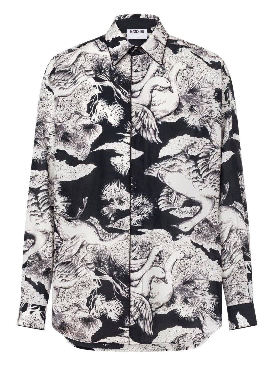 Moschino Monochrome Printed Silk Wit