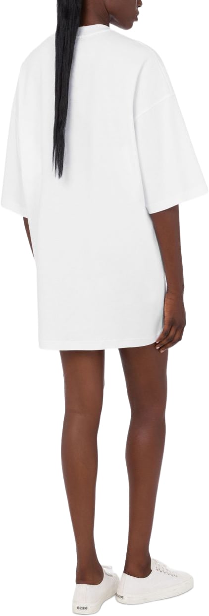 Moschino Oversized White Mini Dress Wit