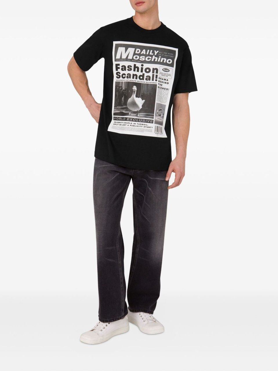 Moschino T-Shirts And Polos Multi Black Zwart