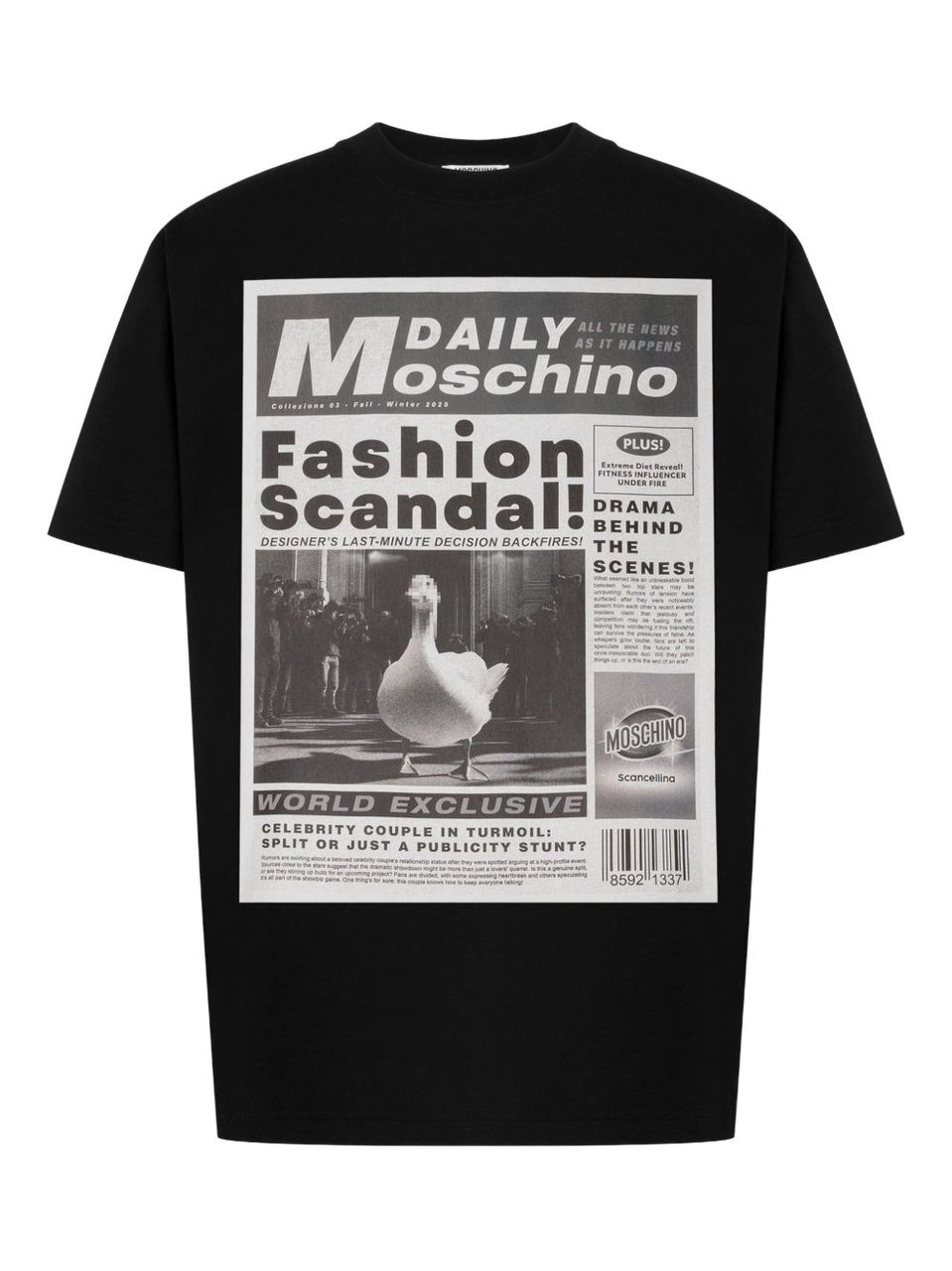 Moschino T-Shirts And Polos Multi Black Zwart