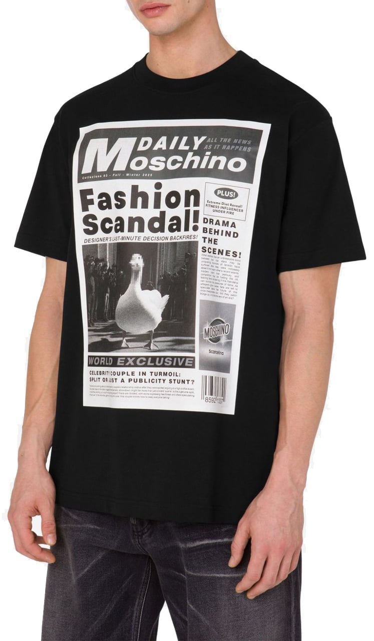 Moschino T-Shirts And Polos Multi Black Zwart