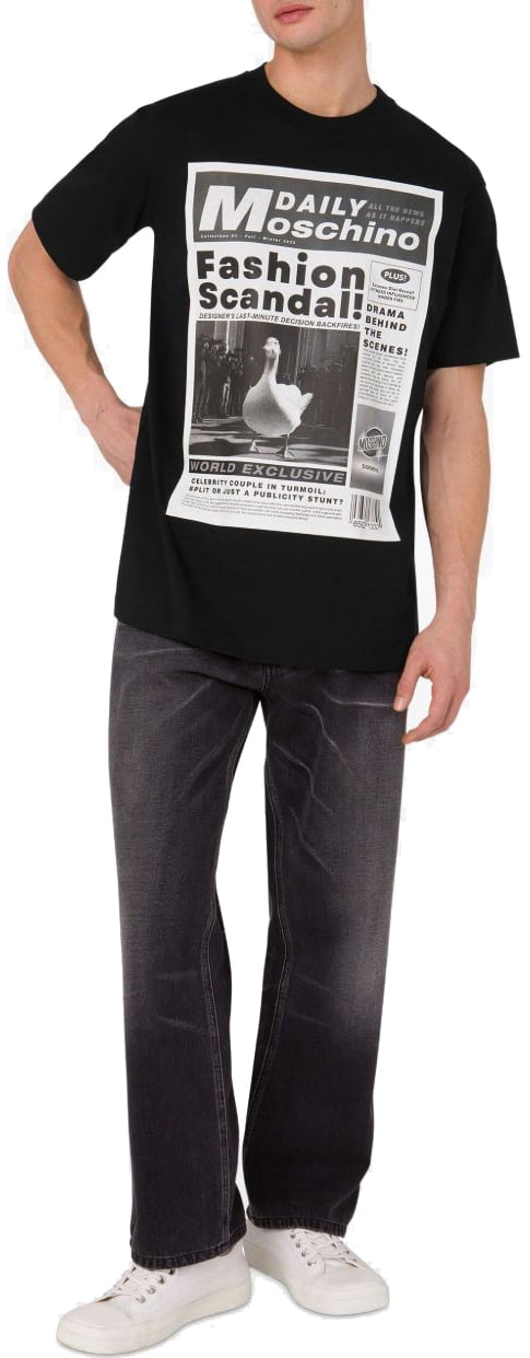 Moschino T-Shirts And Polos Multi Black Zwart