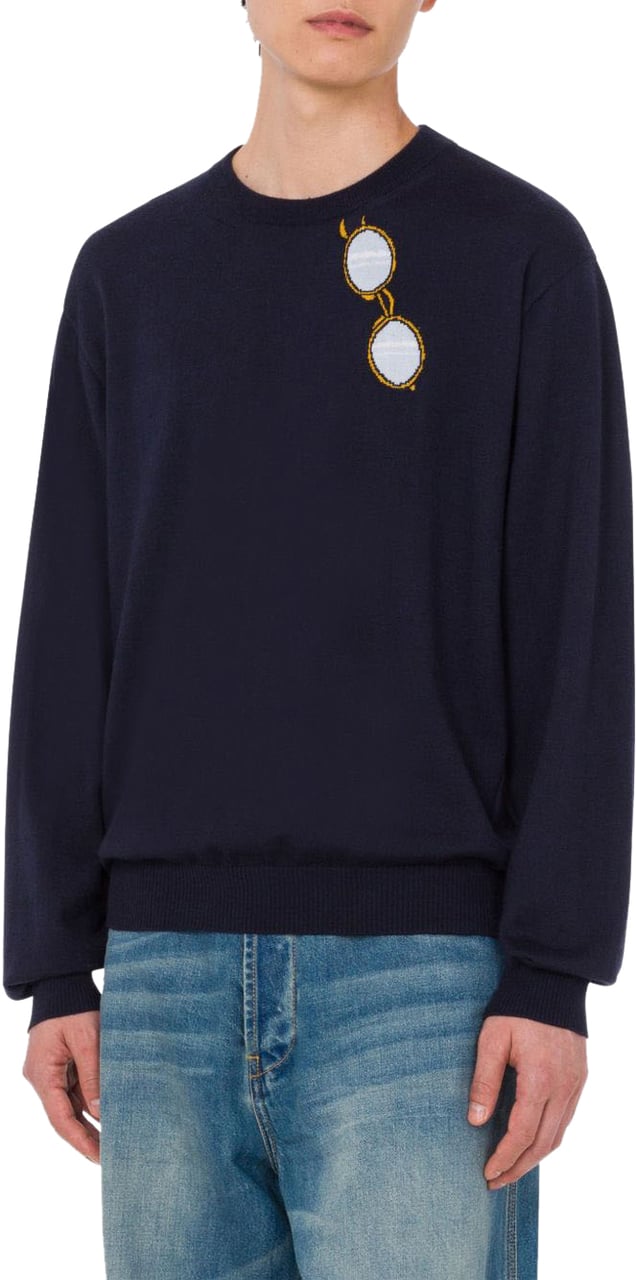 Moschino Sweaters Blue Blauw