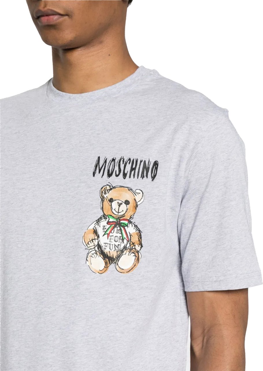 Moschino Teddy Bear Logo T-shirt Grijs