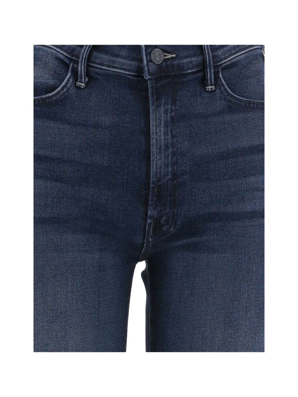 Mother High-Waisted Straight-Leg Jeans with Stitched Detail Groen