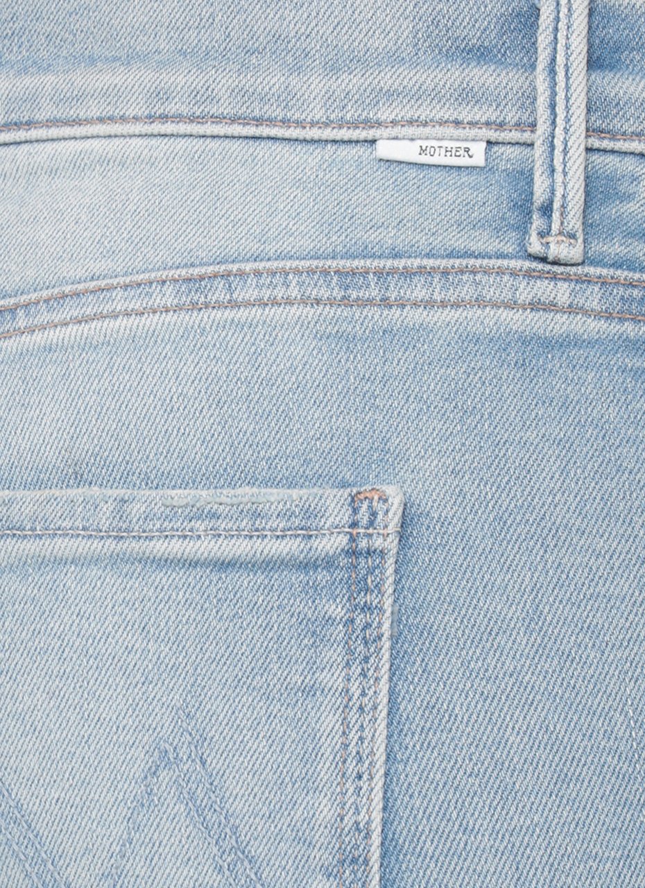 Mother Light Blue The Mid Rise Jeans Grijs