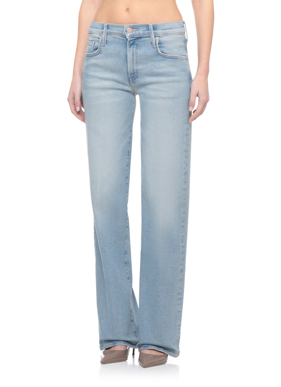 Mother Light Blue The Mid Rise Jeans Grijs