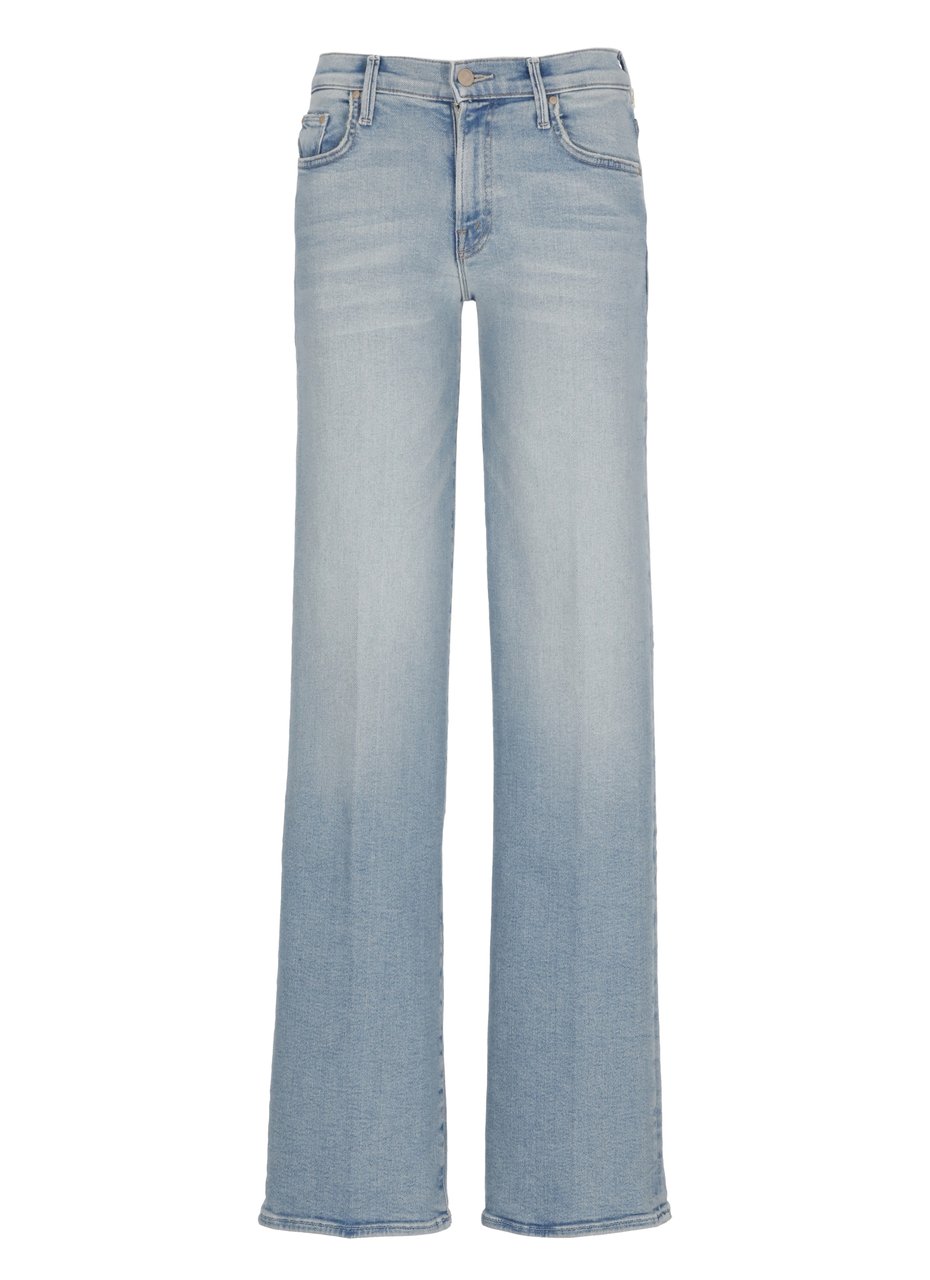 Mother Light Blue The Mid Rise Jeans Grijs
