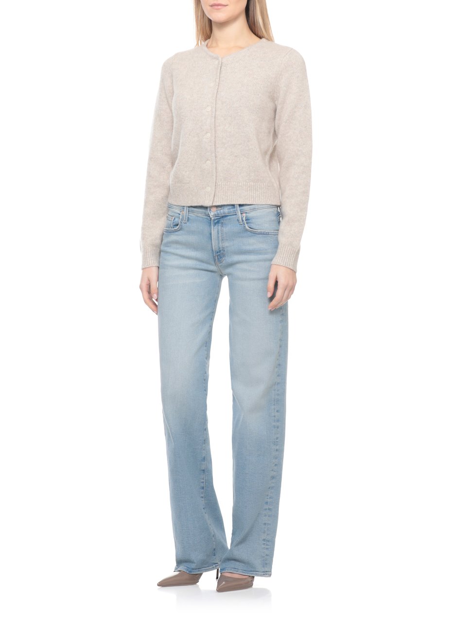 Mother Light Blue The Mid Rise Jeans Grijs