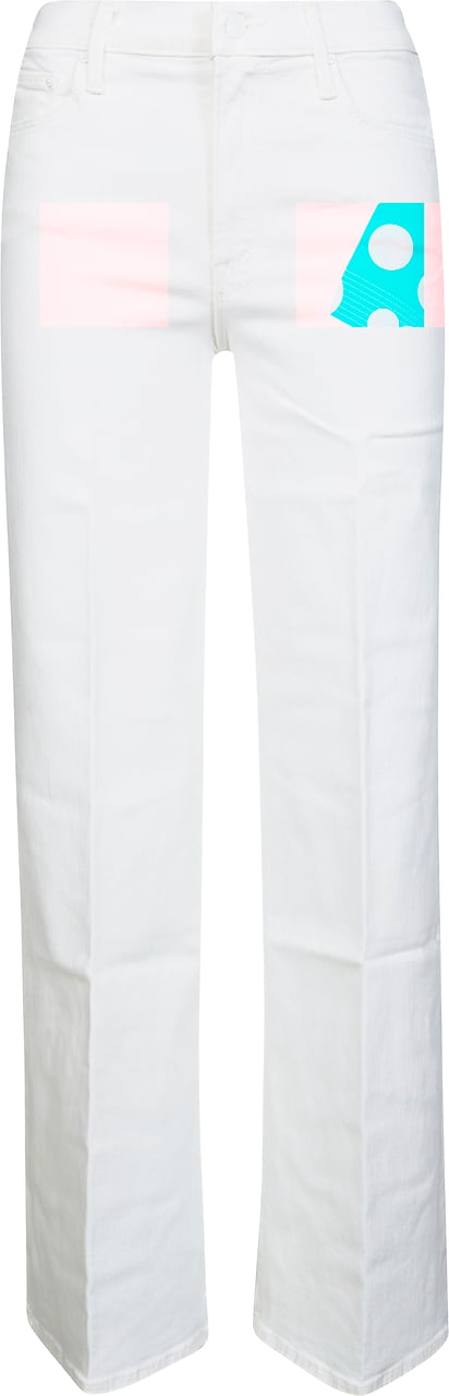 Mother The Twister Sneak High Waist Cotton Jeans Wit