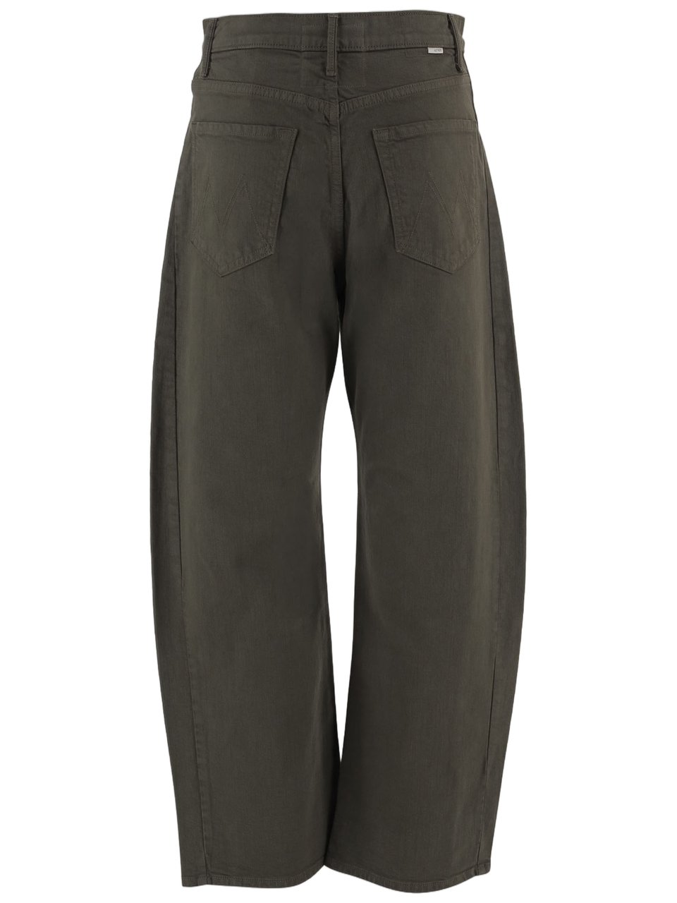 Mother Relaxed Wide-Leg Stretch Cotton Pants With Classic Five-Pocket Design Zwart