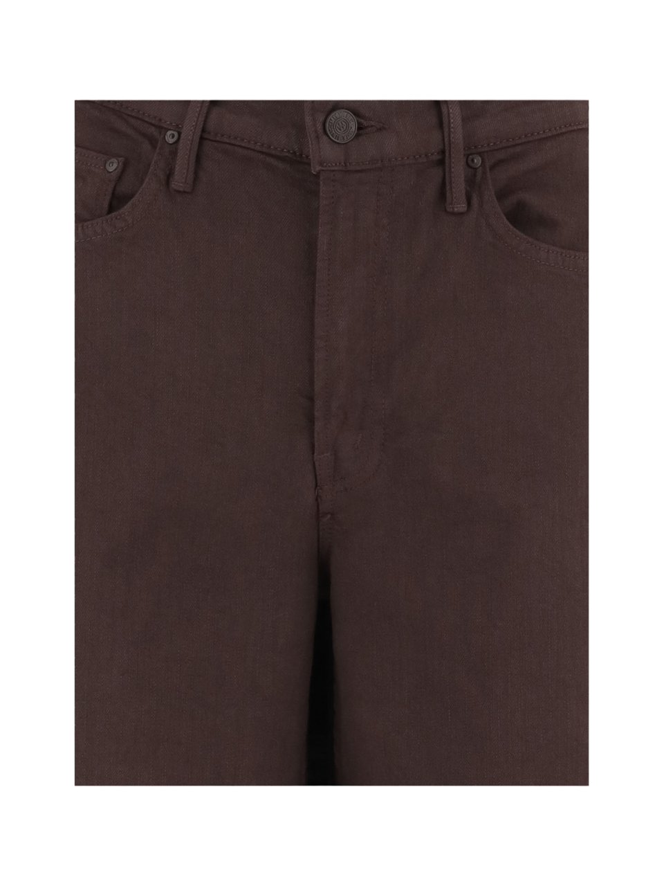 Mother Wide-Leg Stretch Cotton Jeans With Classic Five-Pocket Style Zwart