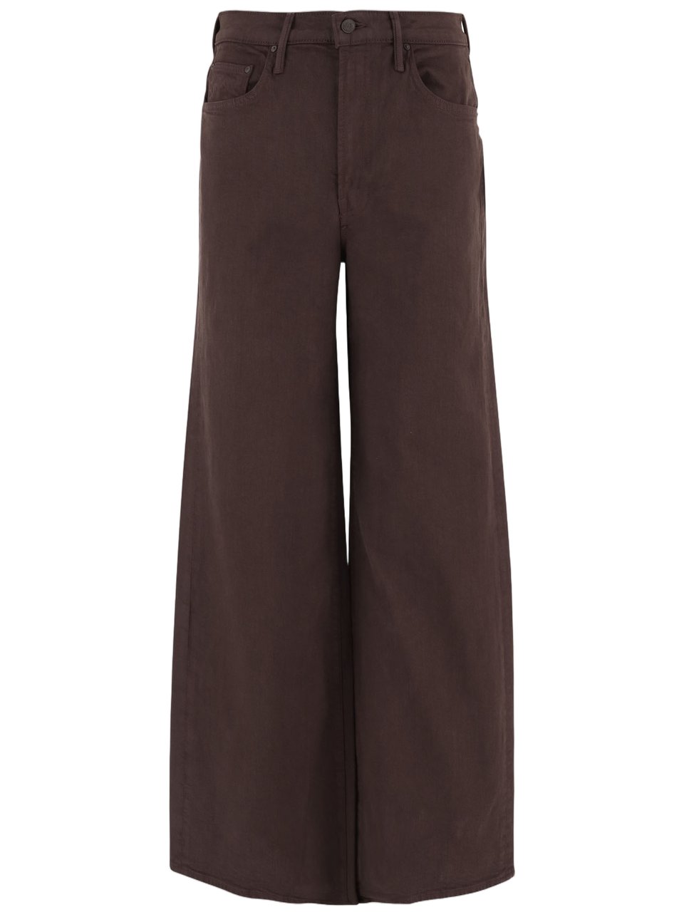 Mother Wide-Leg Stretch Cotton Jeans With Classic Five-Pocket Style Zwart