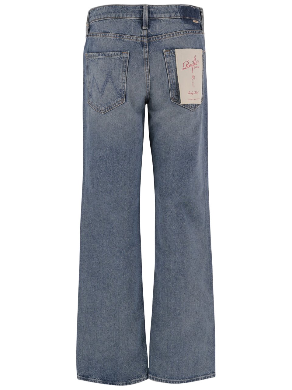 Mother Flared Stretch Cotton Jeans With Classic Five-Pocket Design Blauw