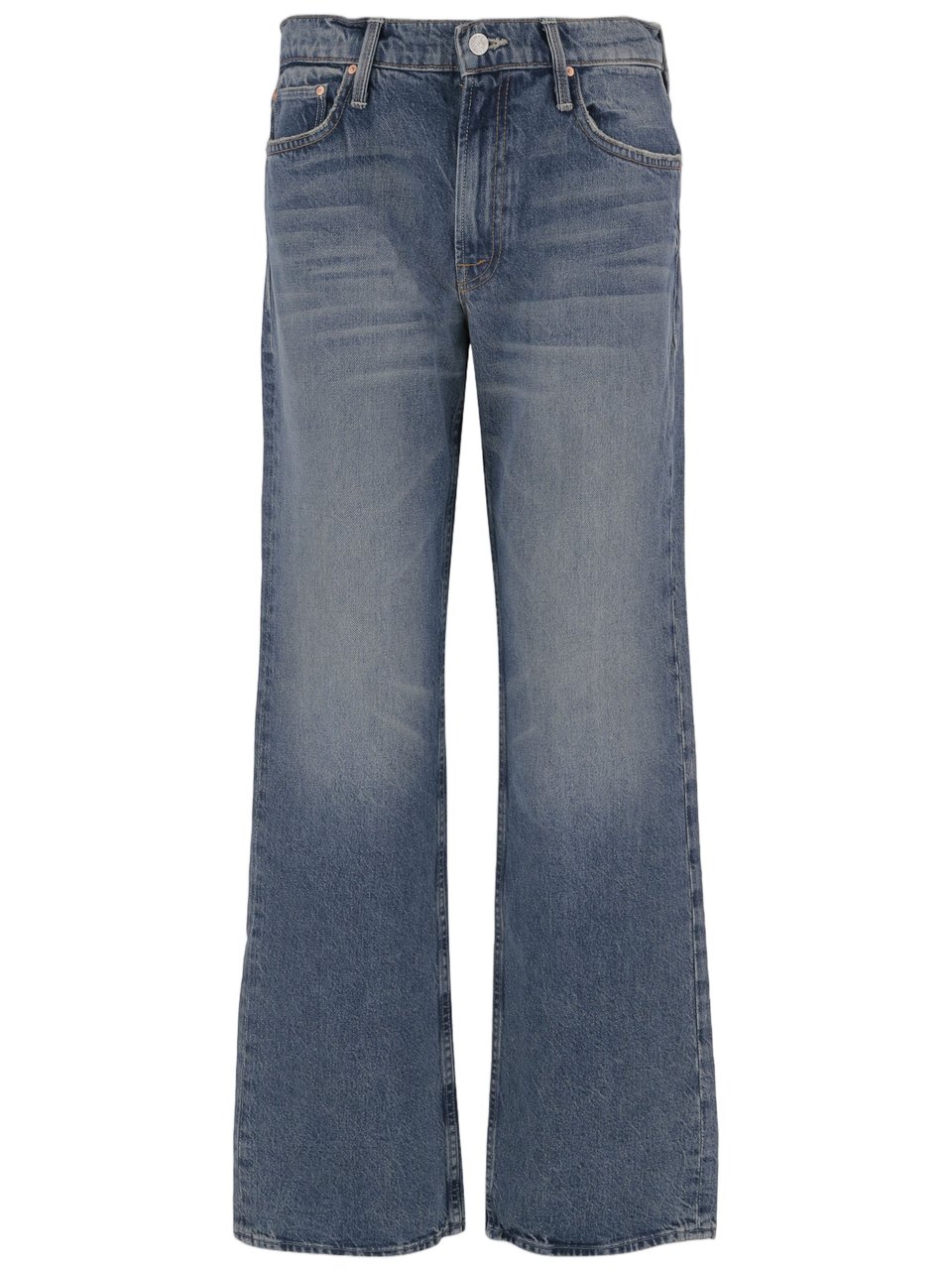 Mother Flared Stretch Cotton Jeans With Classic Five-Pocket Design Blauw