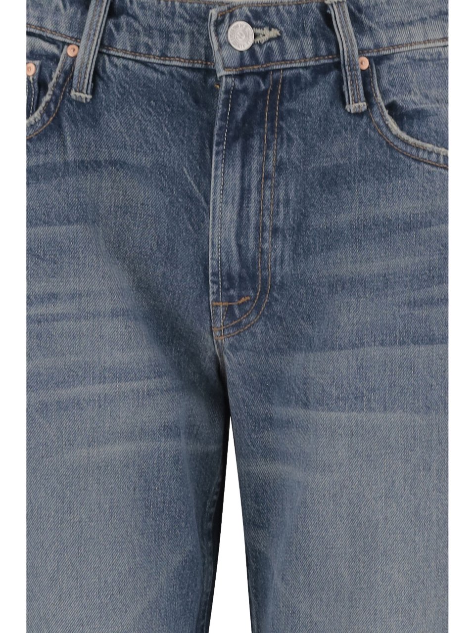 Mother Flared Stretch Cotton Jeans With Classic Five-Pocket Design Blauw