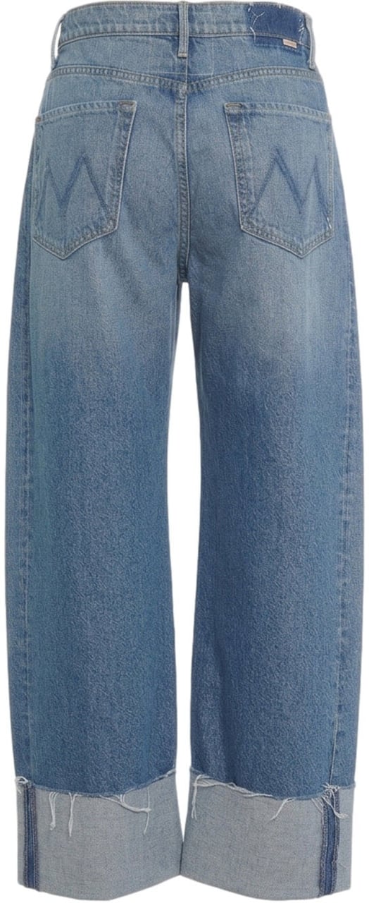 Mother Loose fit jeans 'The half-pipe ankle cuff fray' Blauw
