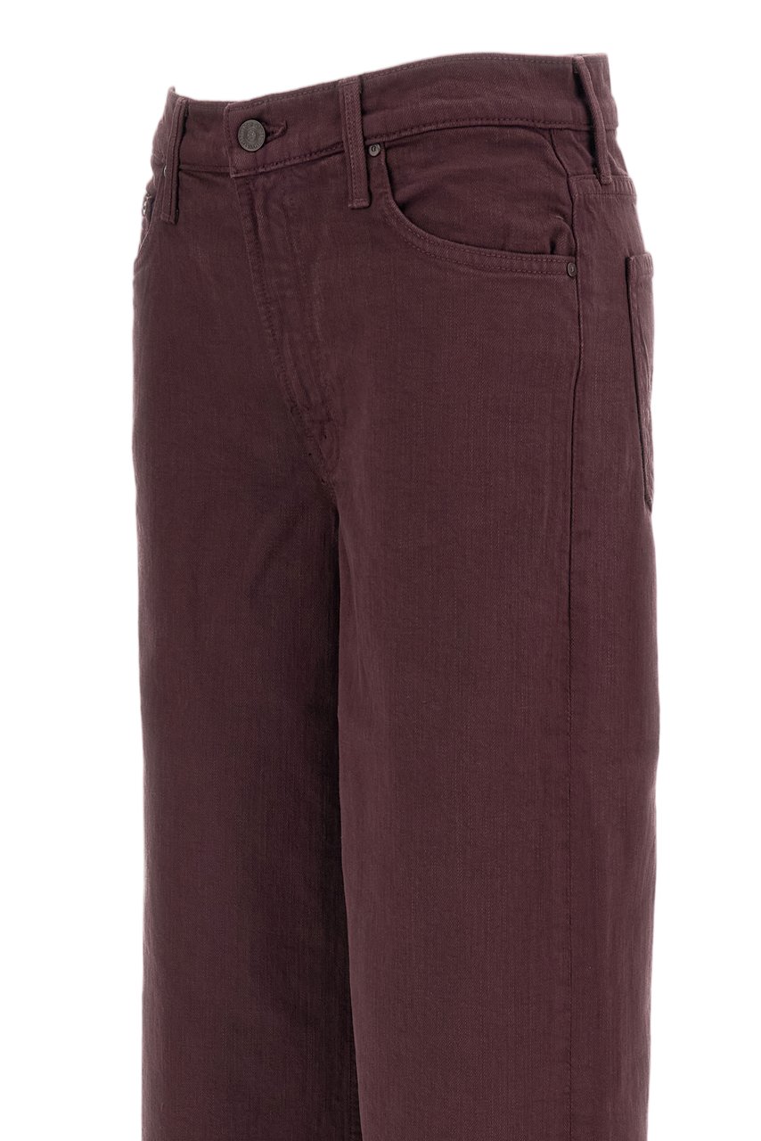 Mother Burgundy Rerun Cotton-Blend Stretch Jeans Maroon