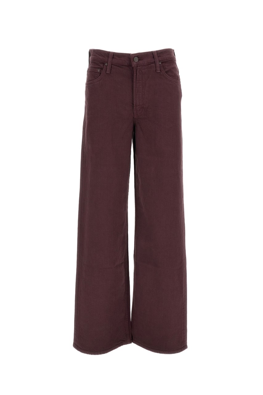 Mother Burgundy Rerun Cotton-Blend Stretch Jeans Maroon