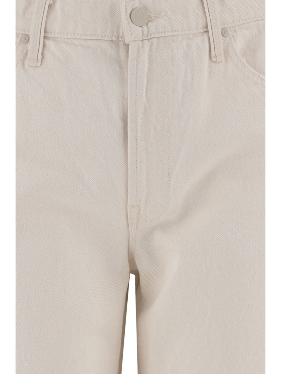 Mother Straight-Leg Cotton Denim Jeans With Classic Five-Pocket Design Grijs