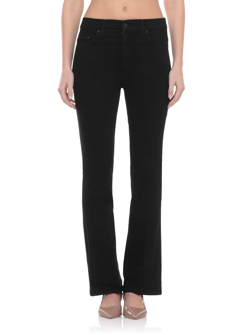 Mother Black The Weekender Cotton Jeans Zwart