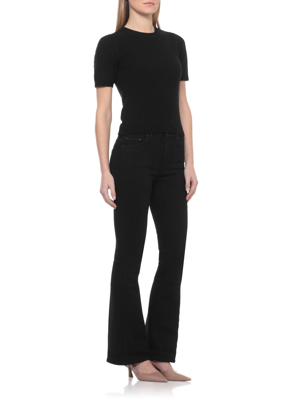 Mother Black The Weekender Cotton Jeans Zwart