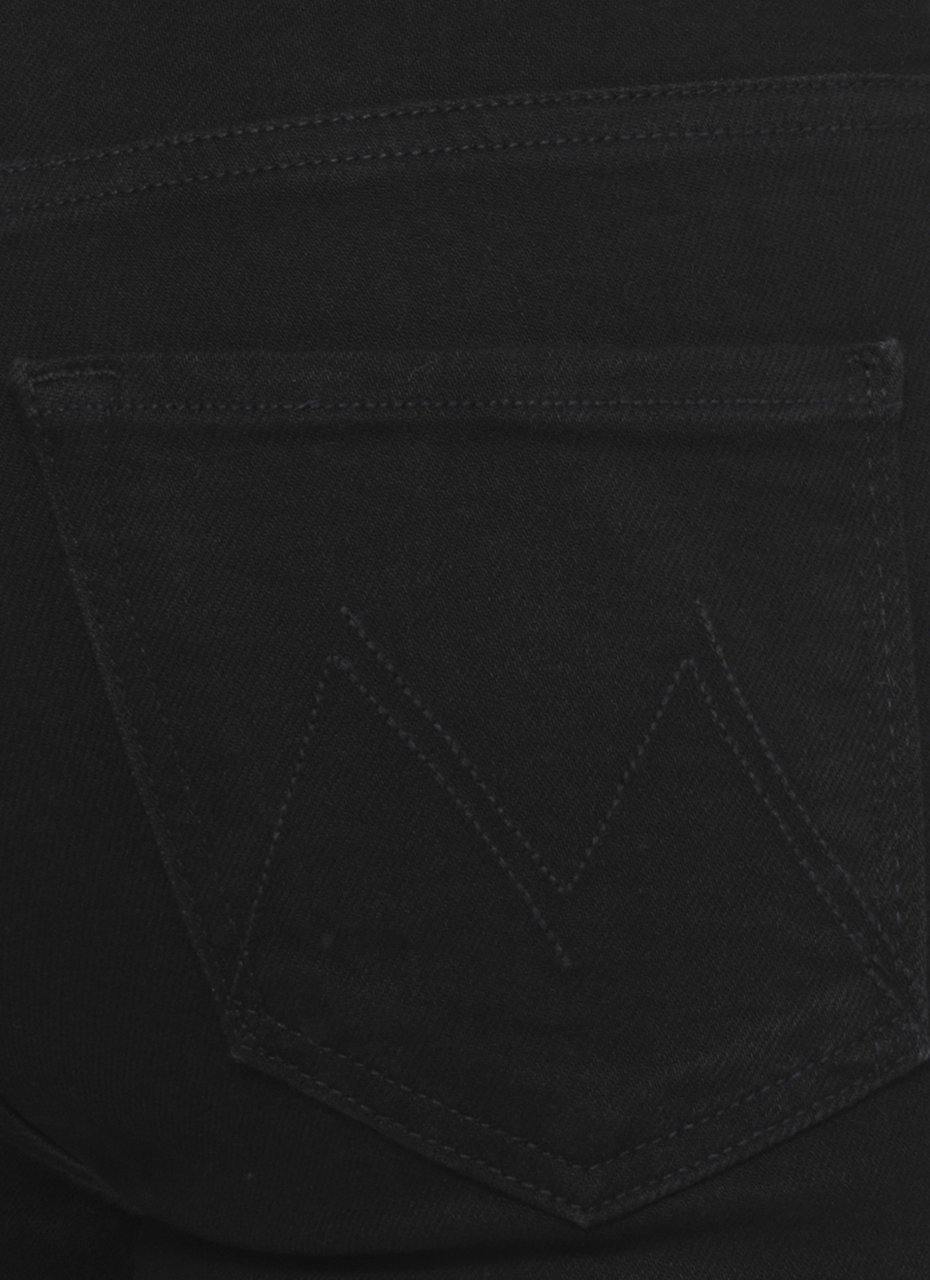 Mother Black The Weekender Cotton Jeans Zwart